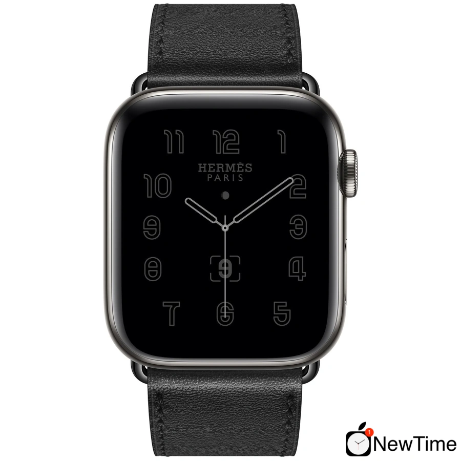 Apple Watch Hermes Series 6 GPS + Cellular 44mm Space Black Stainless Steel Case (MG3H3 + H078741CZ89)